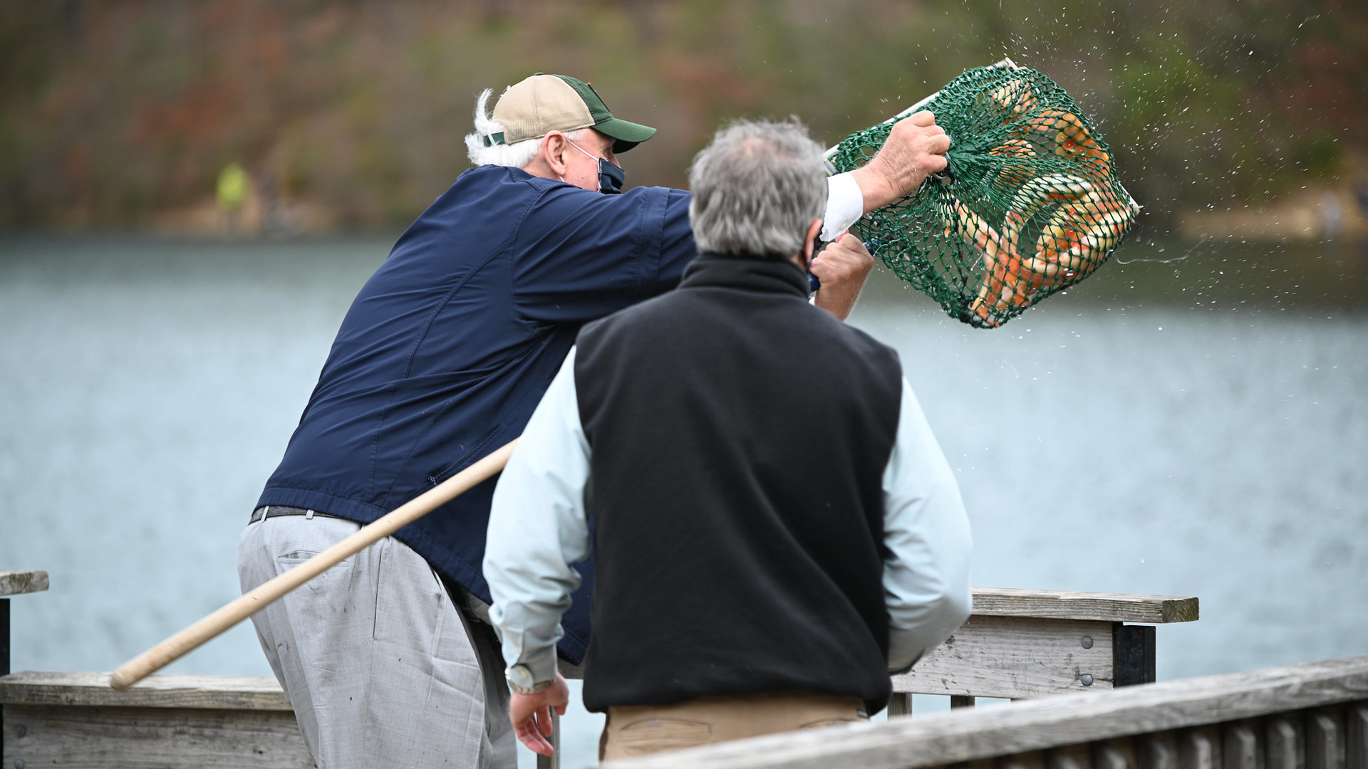 Gov. Justice hosts celebratory trout stocking and Gold Rush kickoff